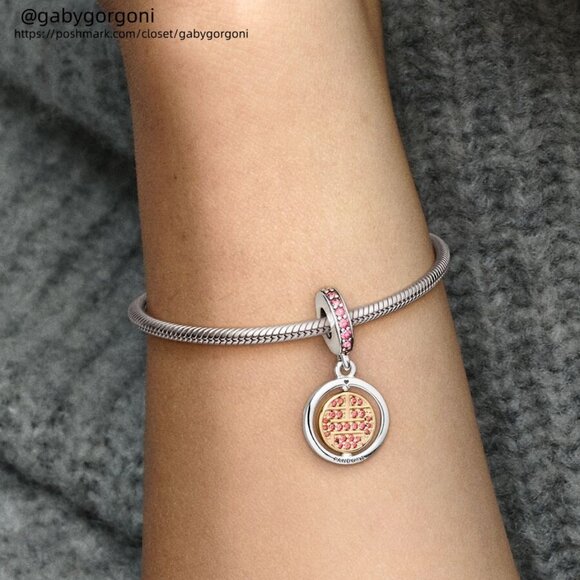 Pandora Spinning Lucky Dangle Charm|Two-tone - Picture 2 of 2